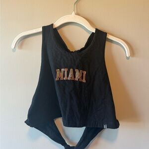 Black UMiami Halter Top